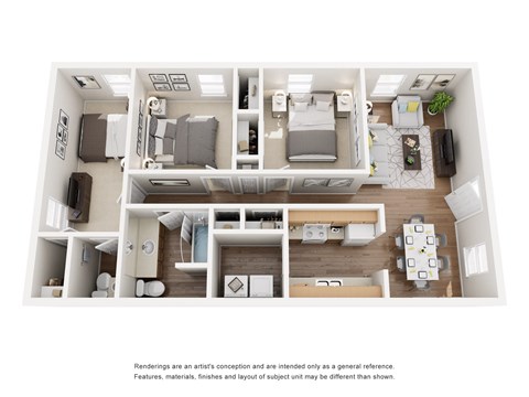Floor plan for 3 beds, 1.5 baths, 1079 sqft